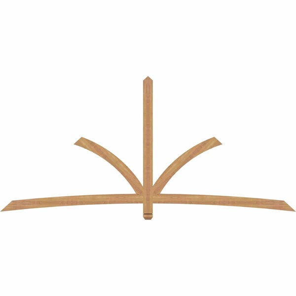 Ekena Millwork Davenport Timber Gable Bracket, Western Red Cedar, 108"W x 49"H x 1 1/2"D x 3 1/2"F, 11/12 Pitch GBW108X49X0204DAV00SWR - main